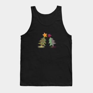 Two Christmas trees in love Tank Top